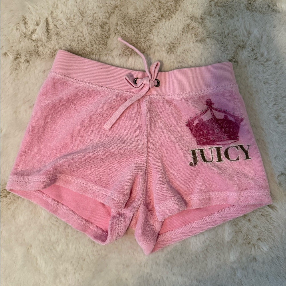 Juicy Couture Kids Light Pink Terry Shorts